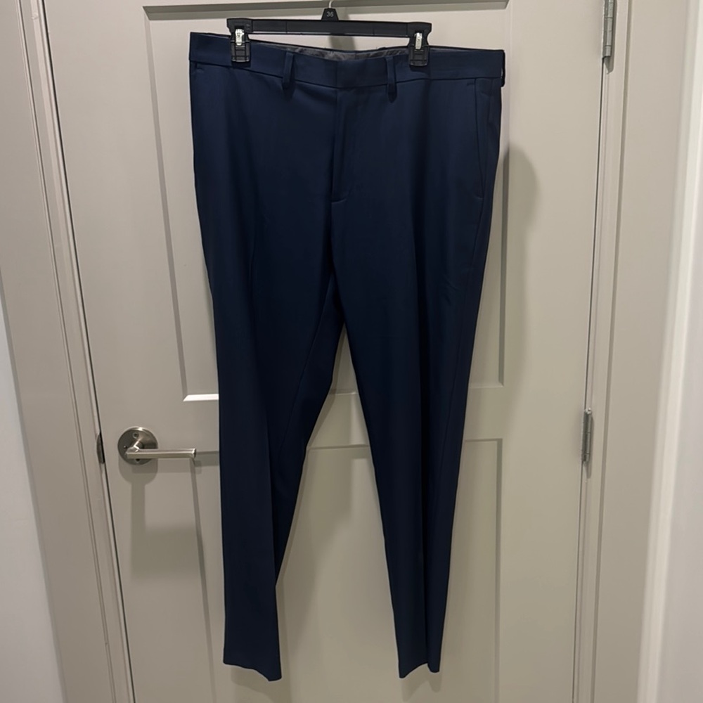 Haggar Blue Dress Pants Slim Fit